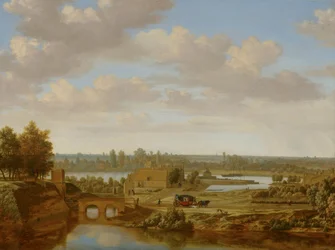 Panorama near Arnhem with the Rijnpoort